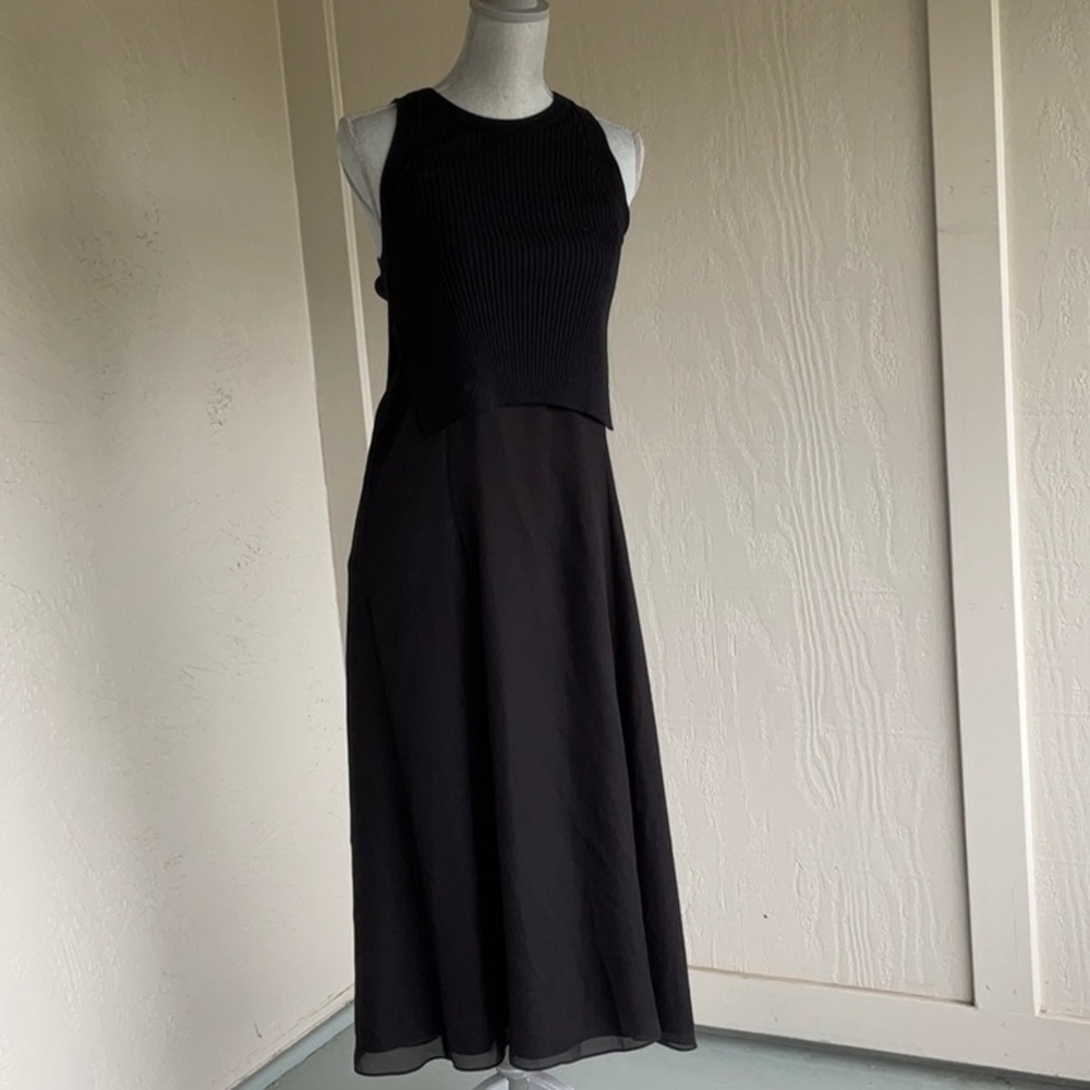 NWT T by Alexander Wang Dress-Black size 6, Black dress with short sweater.